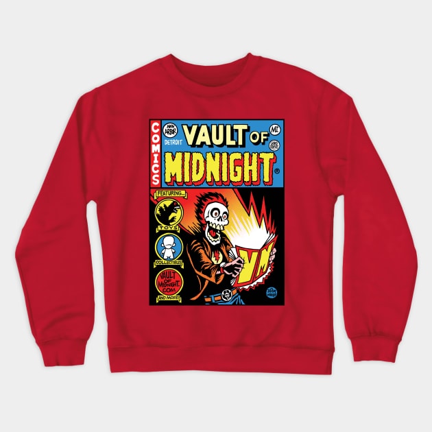 Vault of Midnight Comic Cover Crewneck Sweatshirt by VaultofMidnight